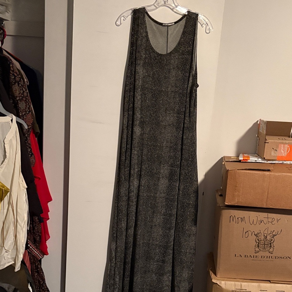 Gray Sleeveless Maxi Dress
